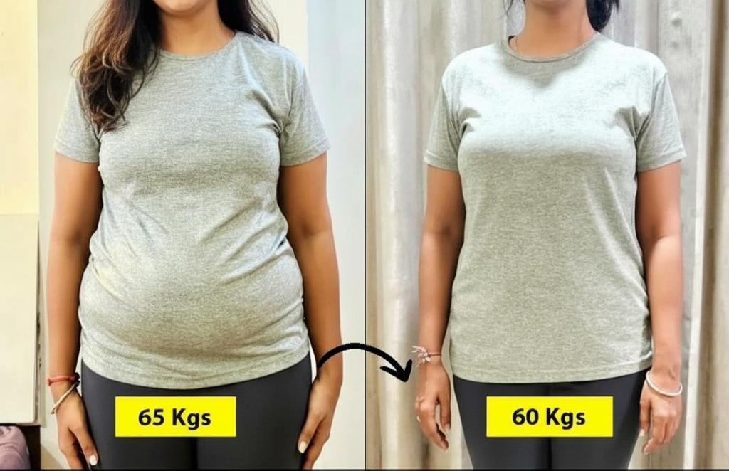 Client transformation: 65 kg → 60 kg
